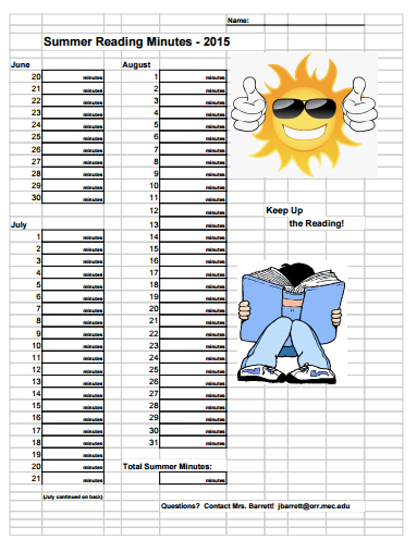 Summer Reading Record